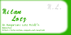 milan lotz business card